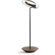 Royyo 17.4 inch 11.00 watt Matte Black with Oiled Walnut Desk Lamp Portable Light